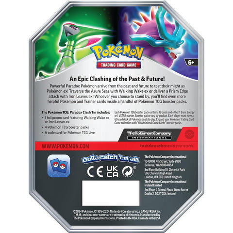 Pokémon TCG Scarlet & Violet Paradox Clash Walking Wake ex kolekcinė skardinė