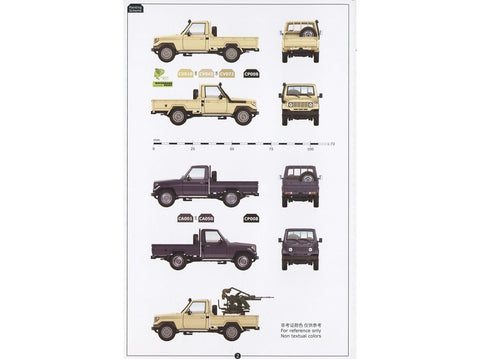 3R Artimųjų Rytų 2 pikapai su ZPU-2, plastikinis modelis 1:72 TK7005