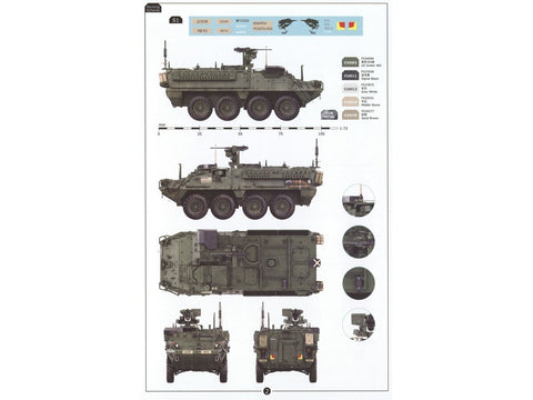 M1130 Stryker CV & CV-TACP 1/72 surenkamas plastikinis rinkinys 1+1 (3R)