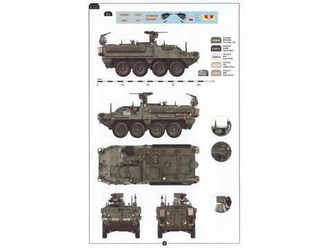M1130 Stryker CV & CV-TACP 1/72 surenkamas plastikinis rinkinys 1+1 (3R)