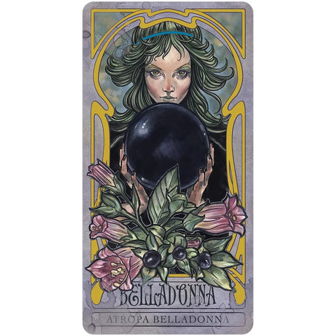 Lady Stirling’s Wicked Garden orakulo kortos ir knyga – 32 kortų rinkinys