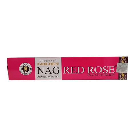 Smilkalai Golden Nag Red Rose rožinėje 15 g kartono pakuotėje su aiškia priekinės etiketės grafika