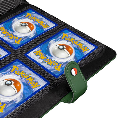 Pokémon Premium 4 kišenių segtuvas kortelėms 160 vnt, žalias, užsegamas