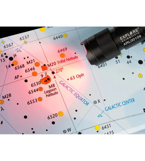 Raudonos šviesos LED žibintuvėlis astronomijai, iki 100 val. veikimo