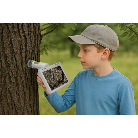 Bresser Youngster skaitmeninis mikroskopas vaikams su 17,78 cm ekranu