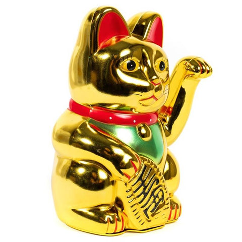 Maneki Neko laimės katė su judančia letenėle, fengšui dekoracija 20 cm