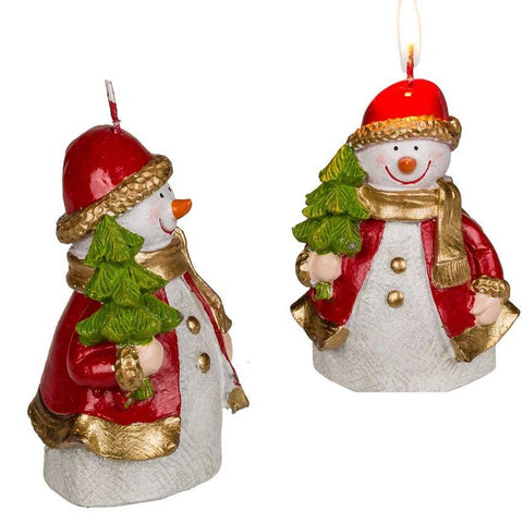 Dekoratyvinė kalėdinė žvakė Kalėdų senelis arba Senis besmegenis, 10 cm