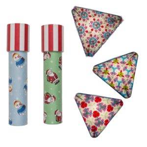 Kalėdinis kaleidoskopas 19 cm su besikeičiančiais raštais