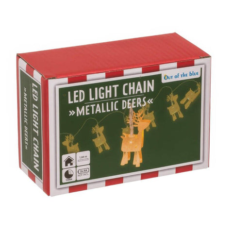 LED girlianda su metaliniais elniais 184 cm, su laikmačiu