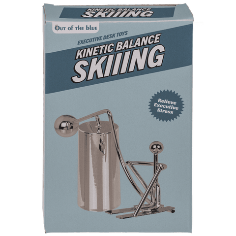 Balansuojantis slidininkas – kinetinė metalinė stalo dekoracija 15,8 cm