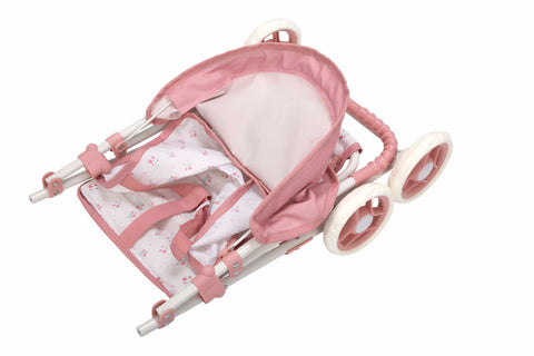 Arias sulankstomas lėlių sportinis vežimėlis su stogeliu, rožinis vaikams