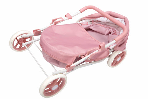 Arias lėlių vežimėlis su lopšiu, sulankstomas, metalo rėmas, 57 cm