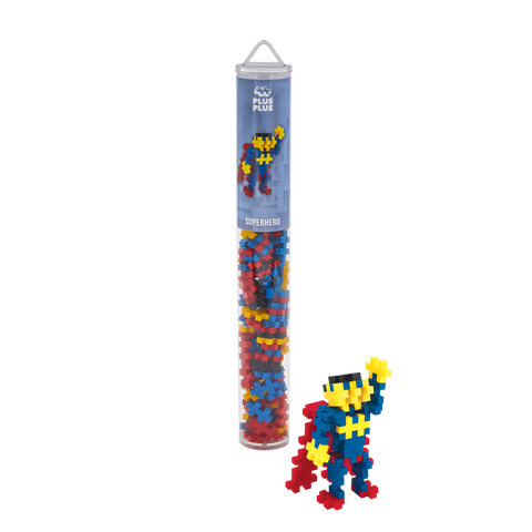 Plus-Plus Mini konstruktorius „Super herojus“ – 100 det., lavinamasis 3D rinkinys 5–12 m.