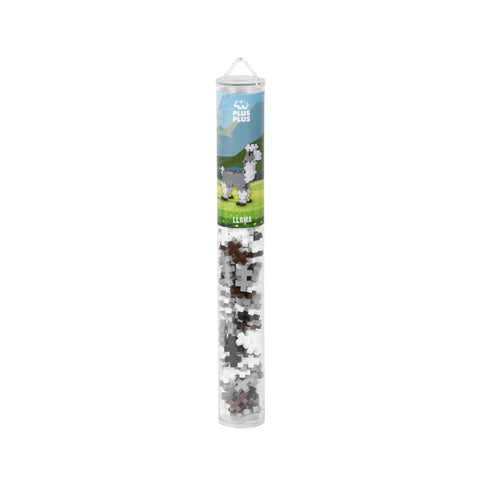 Plus-Plus MINI 3D konstruktorius ZOO Lama – 100 det., bazinės spalvos, lavinamasis žaislas 5–12 m.