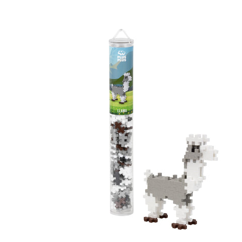 Plus-Plus MINI 3D konstruktorius ZOO Lama – 100 det., bazinės spalvos, lavinamasis žaislas 5–12 m.