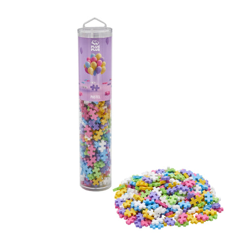 Plus-Plus Mini lavinamasis konstruktorius – pastelės, 240 vnt., 5–12 m.