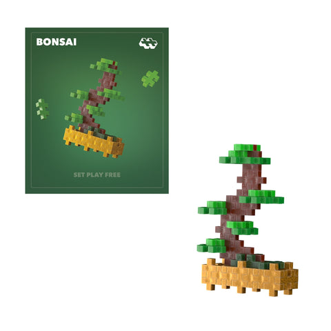 Plus-Plus Augalai Mini konstruktorius „Žaliasis bonsai“ – 49 detalės, 5+