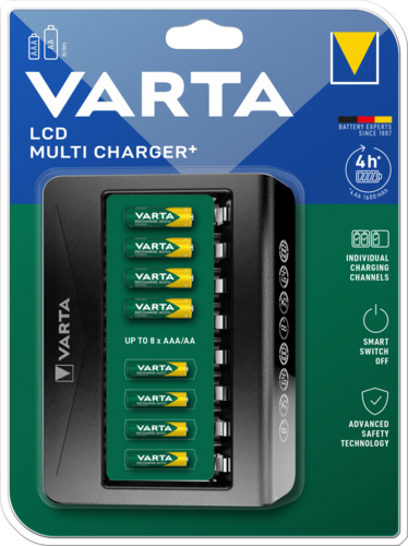 Varta LCD Multi Charger+ baterijų įkroviklis AA/AAA (1–8 vnt.)