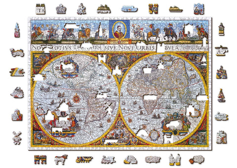 Medinė dėlionė „Nova Terrarum“ žemėlapis, 1010 detalių, 12+