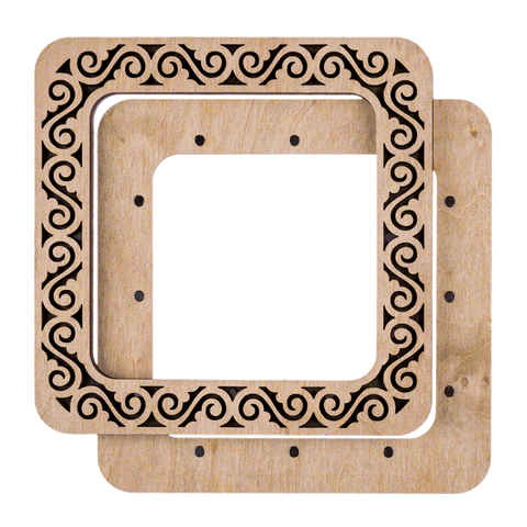 Magnetiniai mediniai siuvinėjimo lankeliai 10×10 cm, plokščioms medžiagoms