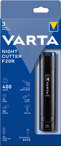 Varta Night Cutter F20R įkraunamas LED prožektorius 400 lm