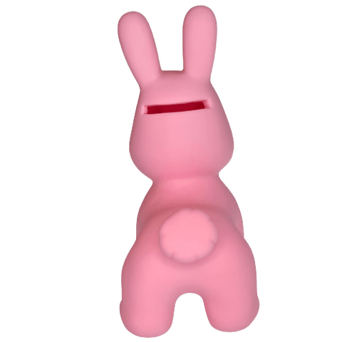 Rožinė zuikio taupyklė vaikams „Jumpy“ – žavinga dovana 14 cm