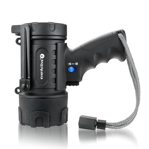 Galingas įkraunamas LED paieškos prožektorius 500 lm IP67 USB-C