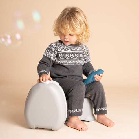 My Carry Potty kelioninis naktipuodis vaikams – šviesiai pilkas, sandarus