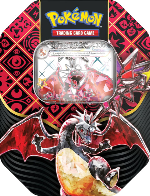 Pokemon TCG Paldean Fates Shiny Charizard ex rinkinys dėžutėje