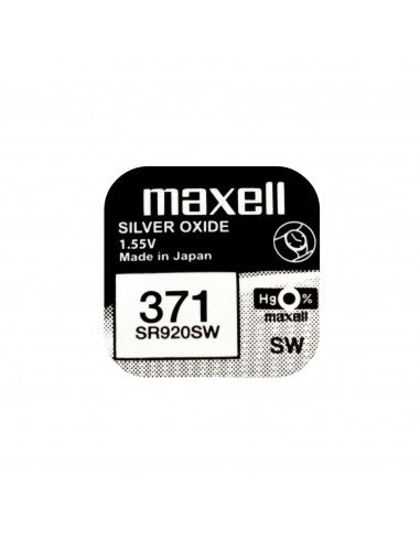Maxell 371 SR920SW sidabro oksido laikrodžio baterijos 10 vnt.