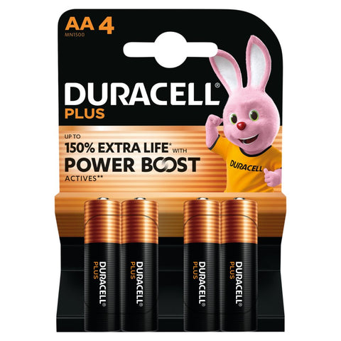 Duracell Plus Power Boost AA šarminės baterijos, ilgai veikiančios 4 vnt