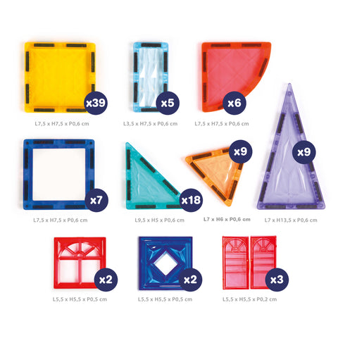 LUDI magnetinis konstruktorius vaikams, 100 dalių 2D/3D XXL