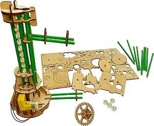 Medinis konstruktorius „Helix Marble Run“ su 2 m kamuoliukų trasa