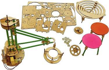 Medinis konstruktorius „Bounce Marble Run“ su motorizuotu keltuvu