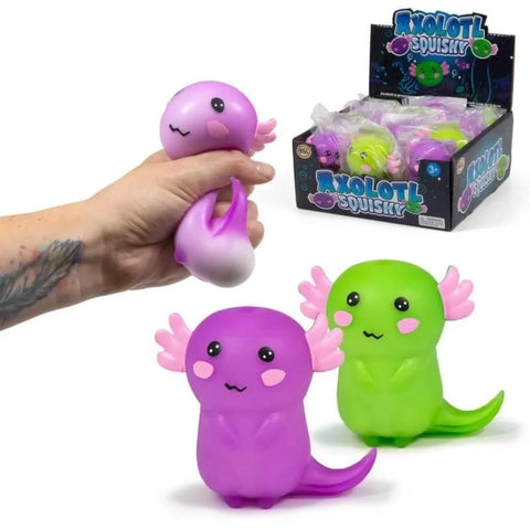 Minkštas antistresinis žaislas aksolotlis squishy, 12 cm