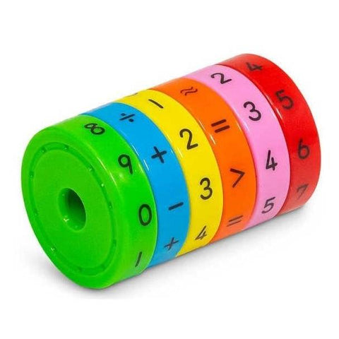 Magnetiniai matematikos žiedai vaikams – skaičiai ir simboliai (6 vnt.)
