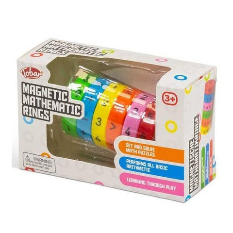 Magnetiniai matematikos žiedai vaikams – skaičiai ir simboliai (6 vnt.)