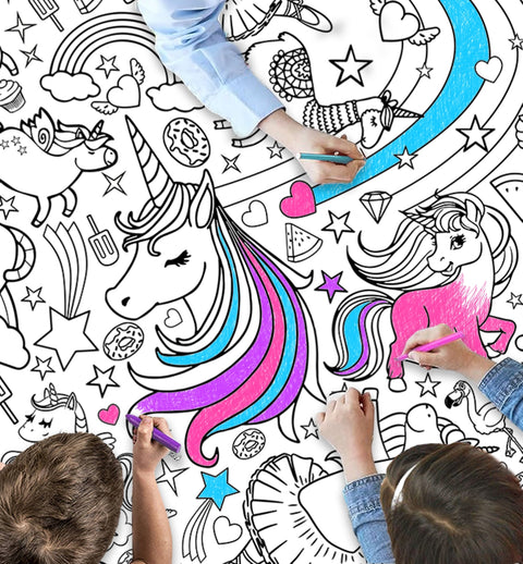 Splat Planet spalvinimo staltiesės „Vienaragiai“ 2 vnt., 240×120 cm - vaikams ir kūrybai