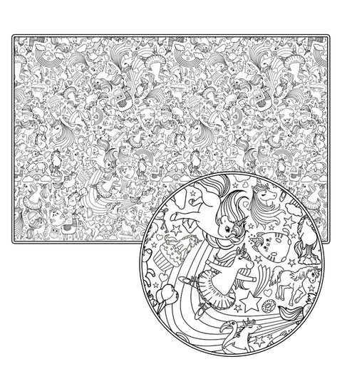 Splat Planet spalvinimo staltiesės „Vienaragiai“ 2 vnt., 240×120 cm - vaikams ir kūrybai