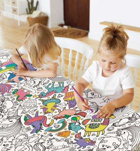 Splat Planet spalvinimo staltiesės „Vienaragiai“ 2 vnt., 240×120 cm - vaikams ir kūrybai