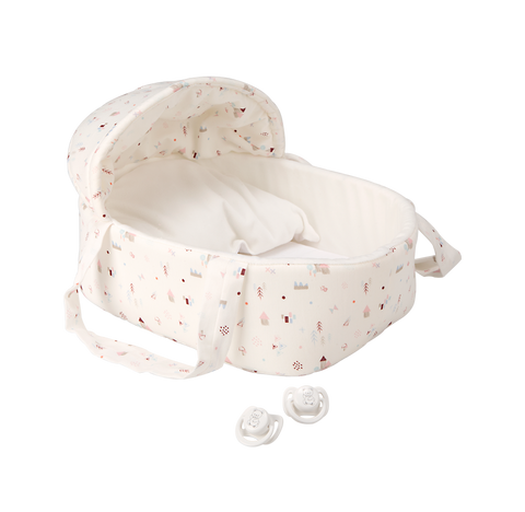 Arias kūdikiai dvynukai lėlės su balta nešykle, 26 cm