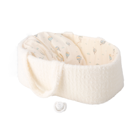 Arias realistiška kūdikio lėlė berniukas 33 cm su balta nešykle vaikams