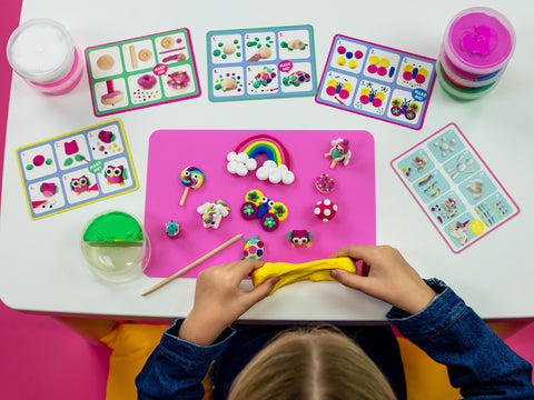 Floss & Rock Vaivorykštės fėja – džiūstančio modelino rinkinys 6+, 10 figūrėlių