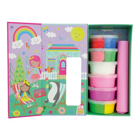 Floss & Rock Vaivorykštės fėja – džiūstančio modelino rinkinys 6+, 10 figūrėlių