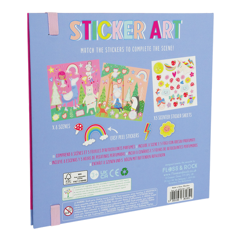 Kvepiantys braškių lipdukai knygelėje „Vaivorykštės fėja“ vaikams 3+