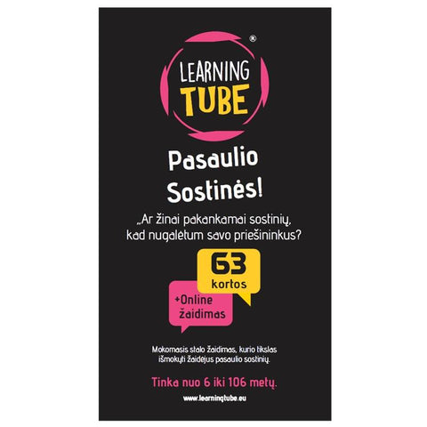 Mokomieji kortų žaidimai: Pasaulio vėliavos ir sostinės (lietuvių k.)