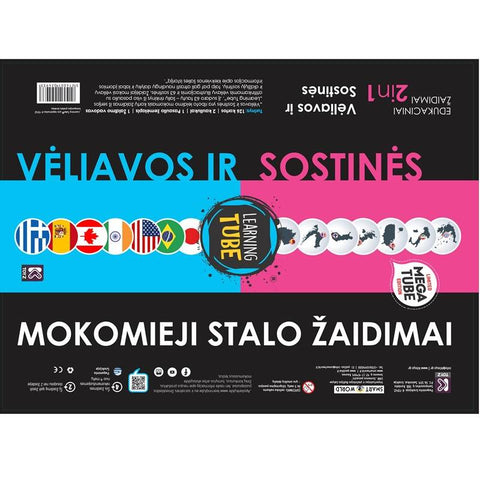 Mokomieji kortų žaidimai: Pasaulio vėliavos ir sostinės (lietuvių k.)