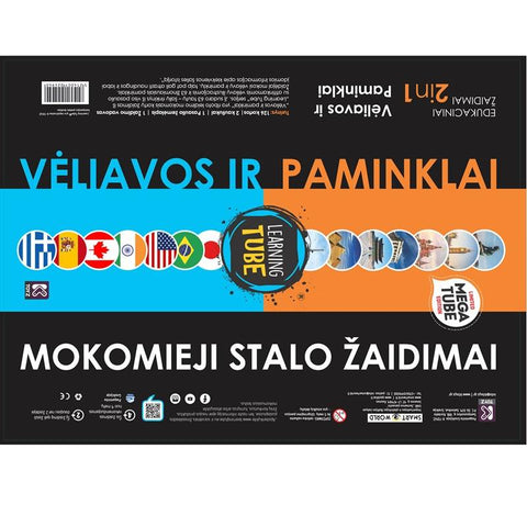 Mokomieji kortų žaidimai vaikams: Pasaulio vėliavos ir paminklai LT