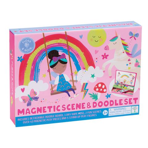 Magnetinis piešimo ir žaidimų rinkinys vaikams „Vaivorykštės fėja“