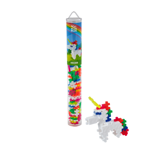 Plus-Plus Mini konstruktorius „Vienaragis“ – 100 detalių, bazinės ir neoninės spalvos, 5–12 m.